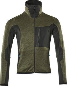 Mascot Advanced - Fleecetrui met rits - Hoge kraag - Mosgroen/Zwart - M