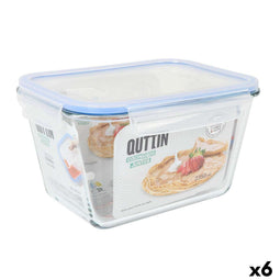 Lunchbox Quttin Rechthoekig 2,35 L (6 Stuks)