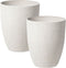CROTON - Bloempot set van 2 - Gebroken wit - 43 cm - Stenenmix