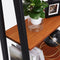 Bobbel Home Boekenkast – industrieel – open kast - metaal/hout – zwart/bruin – 137,5cm hoog x 56cm breed x 34cm diep – 4 legplanken – ladderkast