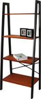 Bobbel Home Boekenkast – industrieel – open kast - metaal/hout – zwart/bruin – 137,5cm hoog x 56cm breed x 34cm diep – 4 legplanken – ladderkast