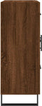 vidaXL - Dressoir - 69,5x34x90 - cm - bewerkt - hout - bruin - eikenkleur