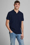 JACK&JONES PREMIUM JPRBLALOGO SPRING SS POLO NOOS - Polo - Katoen met stretch - Donkerblauw - Maat L