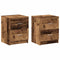 vidaXL - Nachtkastjes - 2 - st - met - 2 - lades - 40x36x50 - cm - oud - houtkleurig