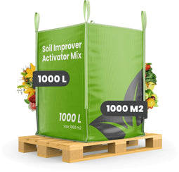 Bodemverbeteraar – Activator Mix (Bigbag 1000 Liter – voor 1000m2) Mix van actieve micro-organismen (o.a. Mycorrhiza en Rhizobacteriën), lavameel, koemest en wormenmest - Organifer
