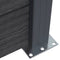 vidaXL - Schuttingpaneelset - 353x186 - cm - HKC - grijs