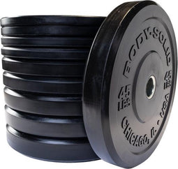 Body-Solid Chicago Extreme Zwarte Olympische Bumper Plates OBPXK (25kg)