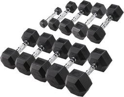 Body-Solid Hexa Rubber Dumbbell Set 27.5 - 35 kg