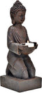 Boeddha - Budha - Boedha - Knielende Boeddha met waxinelichthouder, polystone