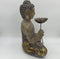 Boeddha zittend met lotusbloem goud rood bruin 48 x 32 cm Polystone | 10014487 | G.Wurm