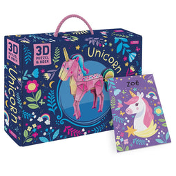 Boek + 3D-puzzel - Unicorn