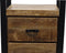 Boekenkast - 55x35x175 - Naturel/zwart - Mangohout/metaal