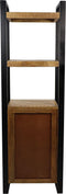 Boekenkast - 55x35x175 - Naturel/zwart - Mangohout/metaal