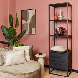 Boekenkast Denver 2 lades - 55 cm - zwart