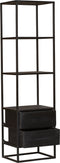 Boekenkast Denver 2 lades - 55 cm - zwart