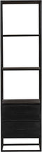 Boekenkast Denver 2 lades - 55 cm - zwart