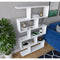 Boekenkast - Geometrisch Design - Max. 40 kg - 90 x 20 x 156 cm - Wit