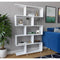 Boekenkast - Geometrisch Design - Max. 40 kg - 90 x 20 x 156 cm - Wit