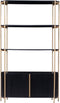 Boekenkast Harvard 170 cm - zwart/goud | Hotel collection