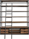 Boekenkast Met Ladder - Hout & Metaal Bruin