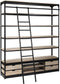 Boekenkast Met Ladder - Hout & Metaal White Wash - Rootsmann