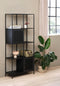 Boekenkast Metaal Zwart - 4 Planken - Soft Closing - Kast Malibu - Giga Living