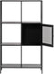 Boekenkast Metaal Zwart - 5 Planken - 80cm - Soft Closing - Kast Malibu - Giga Living