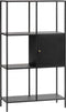 Boekenkast Metaal Zwart - 5 Planken - 80cm - Soft Closing - Kast Malibu - Giga Living