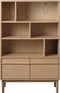Boekenkast Naturel Eikenhout - Gewicht 43kg - 90,1x40x140cm