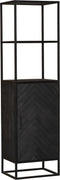 Boekenkast New York 1 deur - 55 cm - zwart