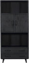 Boekenkast Omaha Black - 90 cm - zwart
