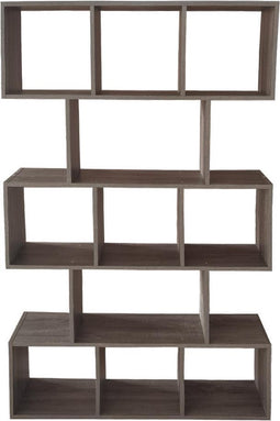 Boekenkast - open vakkenkast - roomdivider - bruin grijskleurig