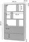 Boekenkast Piero 140 cm - Zwart | Meubelplaats