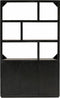 Boekenkast Piero 140 cm - Zwart | Meubelplaats