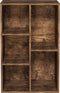 Boekenkast Vakkie 5 open vakkenkast - LP vinyl platen opbergkast - wandkast - vintage walnoot bruin