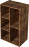 Boekenkast Vakkie 5 open vakkenkast - LP vinyl platen opbergkast - wandkast - vintage walnoot bruin