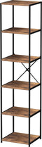 Boekenkast wandkast Stoer - industrieel - metaal hout - 40 x 40 x 174 cm