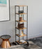 Boekenkast wandkast Stoer - industrieel - metaal hout - 40 x 40 x 174 cm