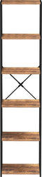 Boekenkast wandkast Stoer - industrieel - metaal hout - 40 x 40 x 174 cm