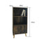 Boekenkast wandkast Stoer industrieel vintage design 120 cm hoog