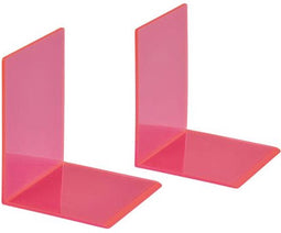 Boekensteun MAUL 10x10x13cm acryl neon rood | 10 stuks