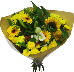 Boeket Kim Large Geel ↨ 45cm - bloemen - boeket - boeketje - bloem - droogbloemen - bloempot - cadeautje