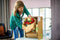 Boeket Sisal Large Geel ↨ 35cm - bloemen - boeket - boeketje - bloem - droogbloemen - bloempot - cadeautje