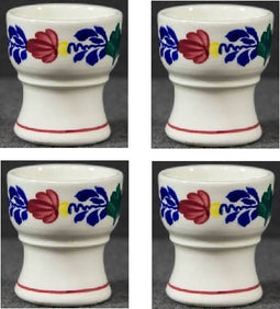 Boerenbont Eierdopje compleet met voet - set 4 stuks