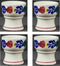 Boerenbont Eierdopje compleet met voet - set 4 stuks