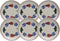 Boerenbont Set van 6 Petit Four Bordjes 11 cm
