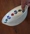 Boerenbont vintage Fruitschaal rond 19cm aardewerk