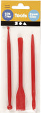 Boetseergereedschap l: 14 5 cm rood 3stuks