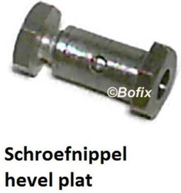 Bofix Schroefnippel voor hevel plat
