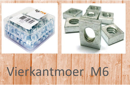 Bofix Vierkantmoer M6 (100st)